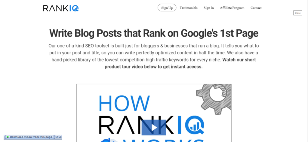 RankIQ AI SEO Tools | The AI Tiempo